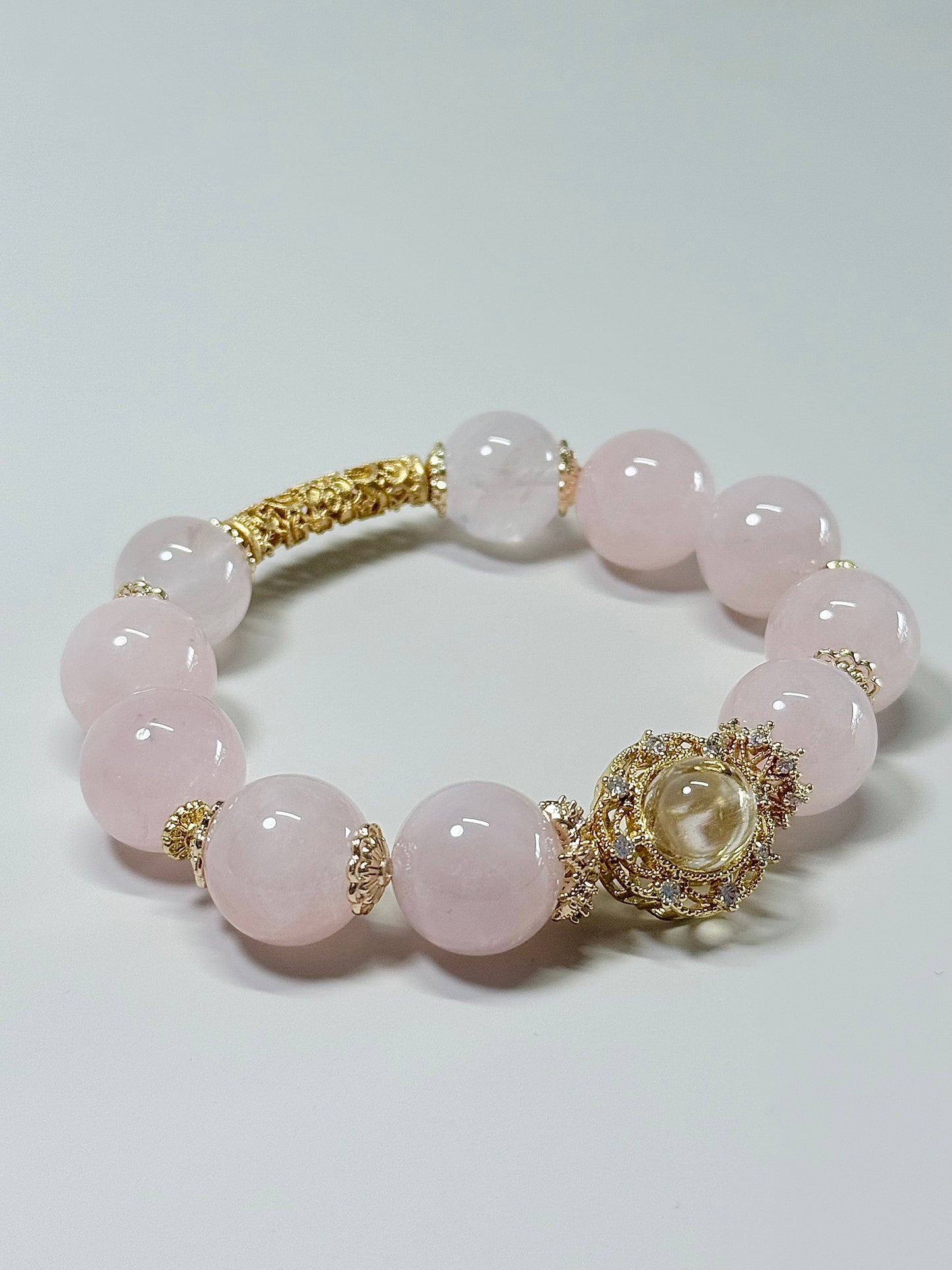Pink Rose Quartz - 13/15mm