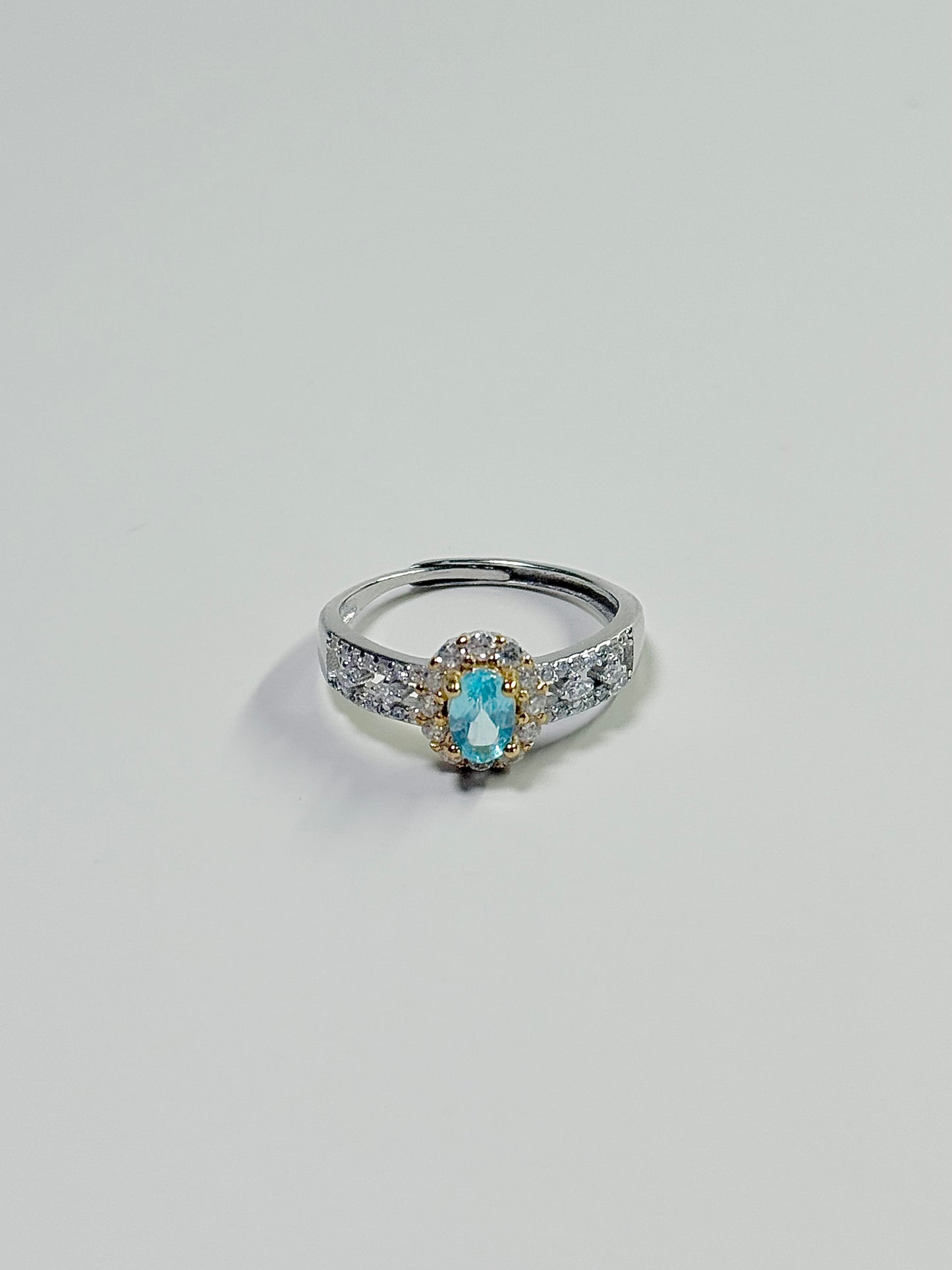Topaz 925Sliver Adjustable Size Ring
