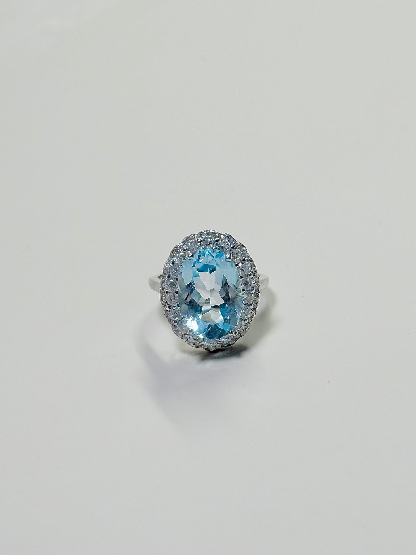 Topaz 925Sliver Adjustable Size Ring