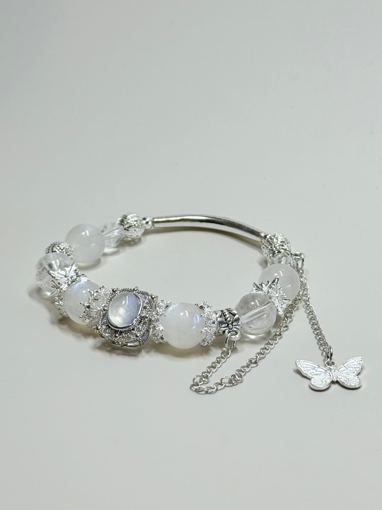 Moonstone & Clear Quartz