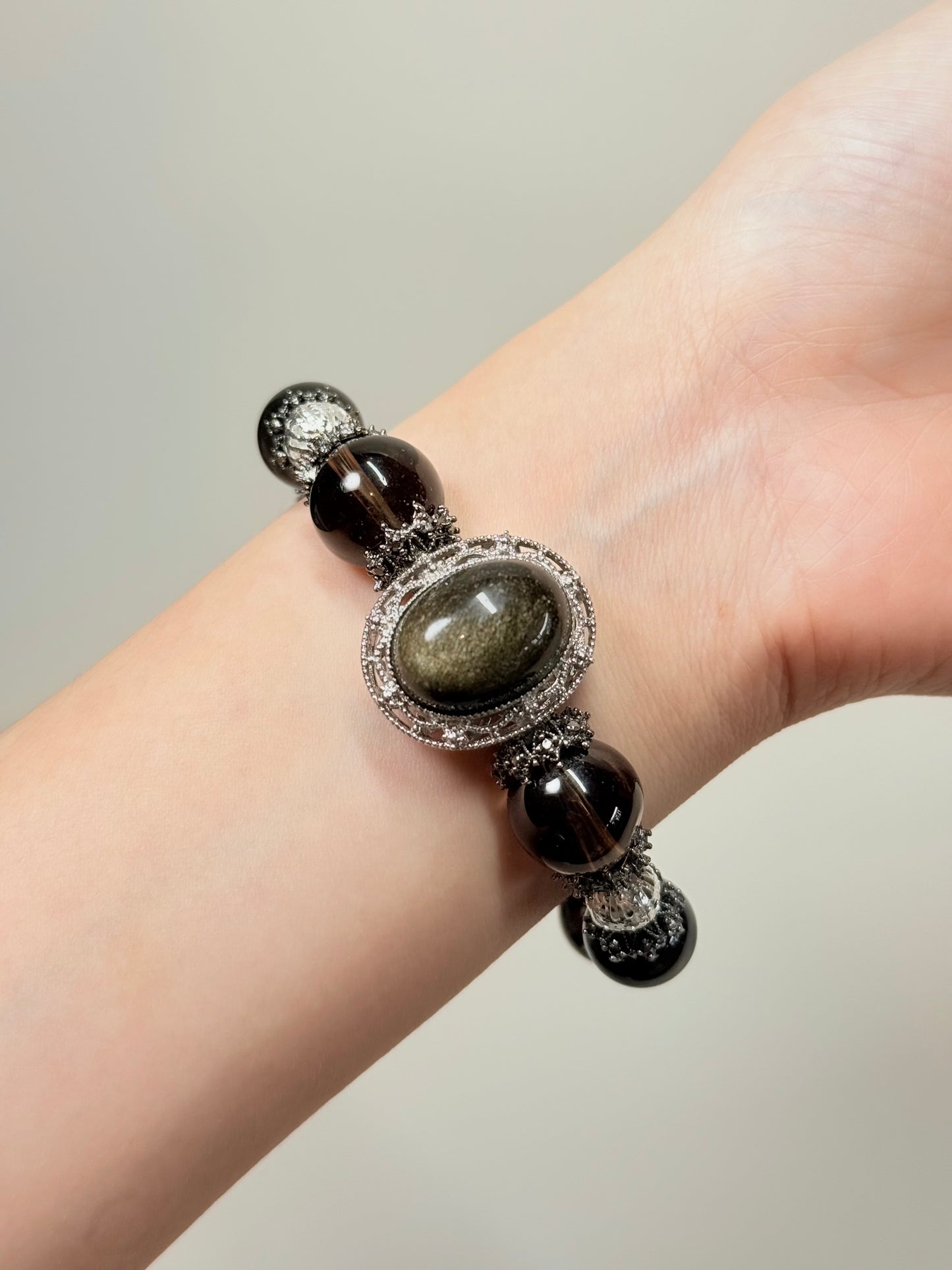 Smoky Quartz & Golden Obsidian