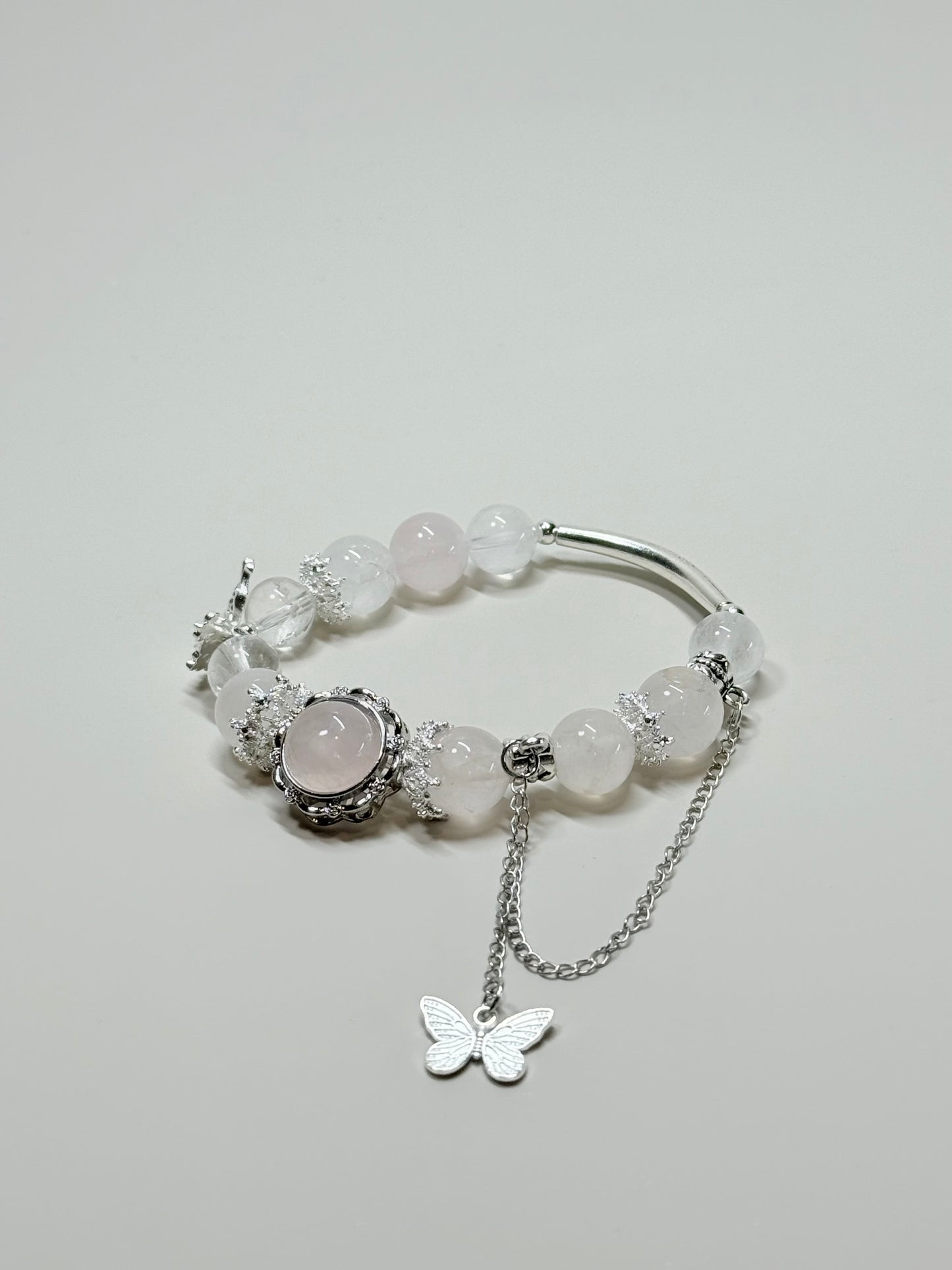 Light Rose & Clear Quartz