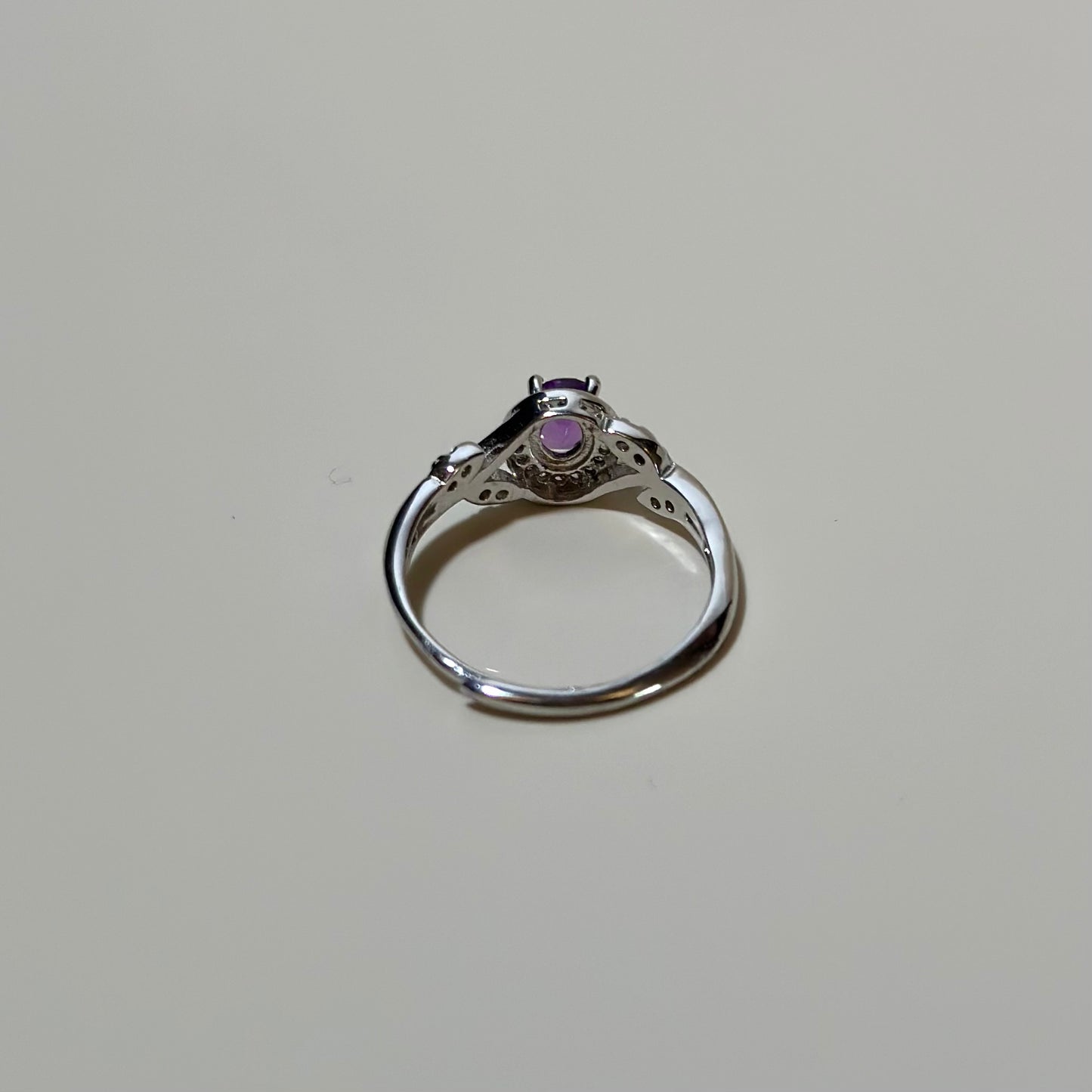 Amethyst 5x5 925 Sliver Ring