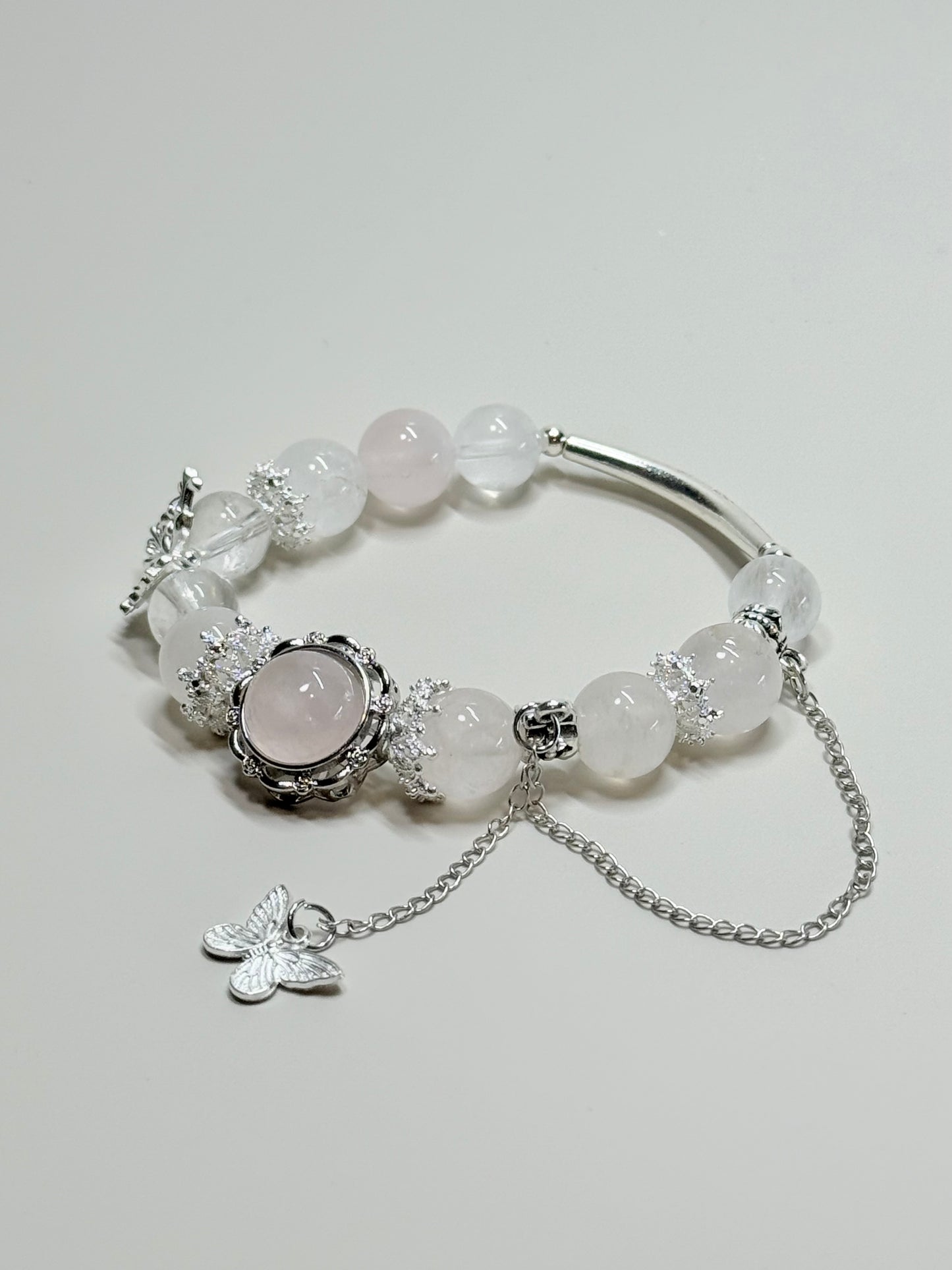 Light Rose & Clear Quartz
