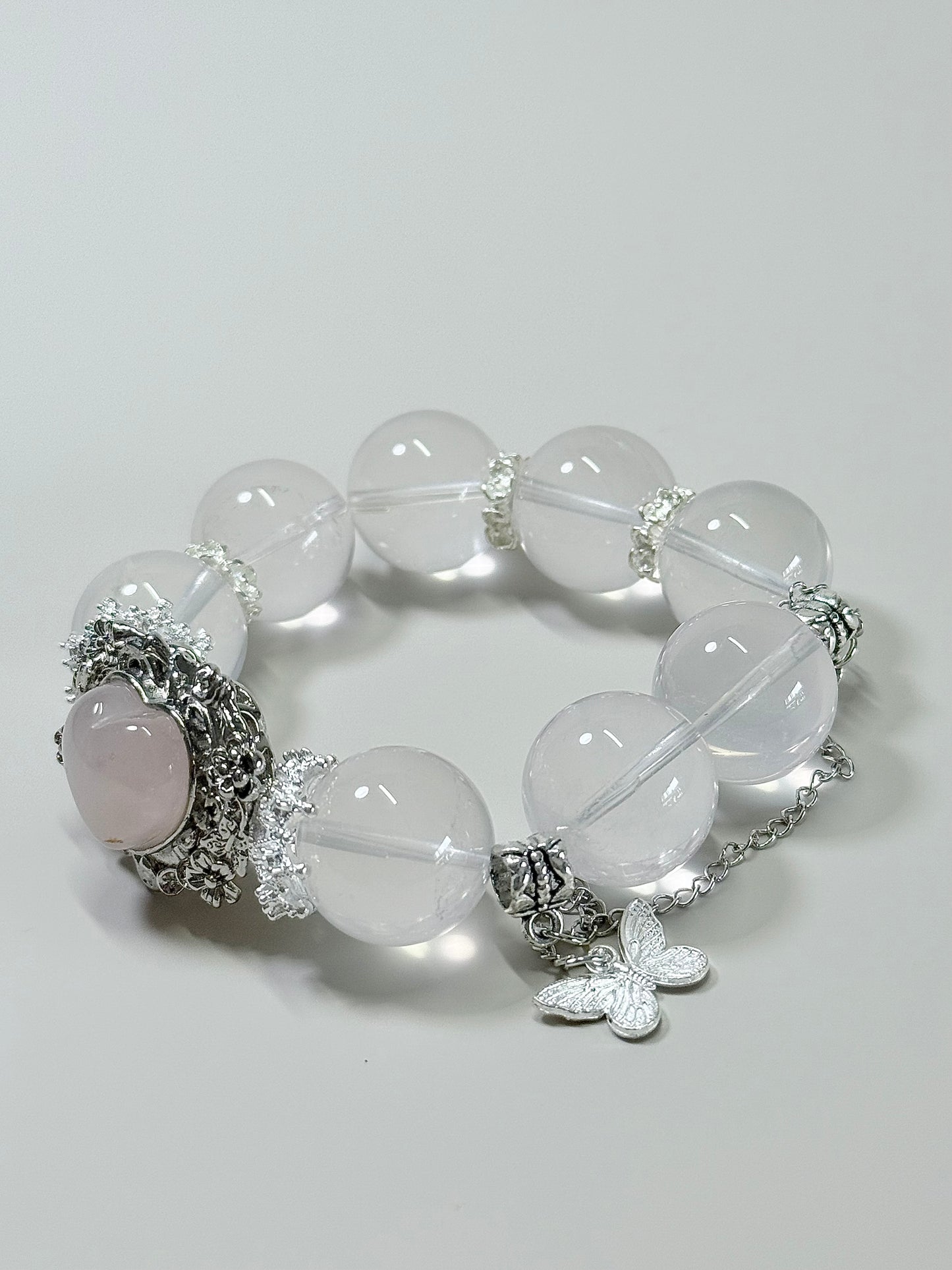 Pink Staring Effect Rose Quartz - 18mm