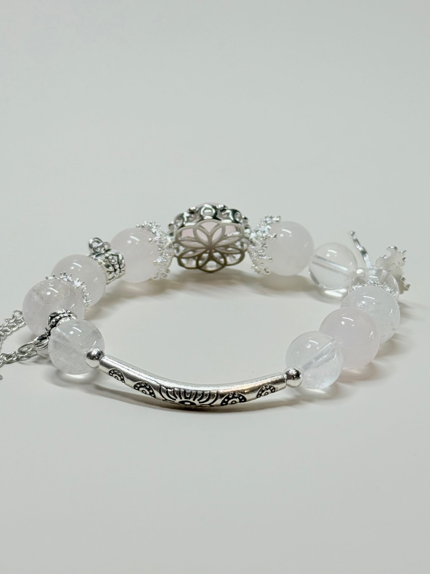 Light Rose & Clear Quartz