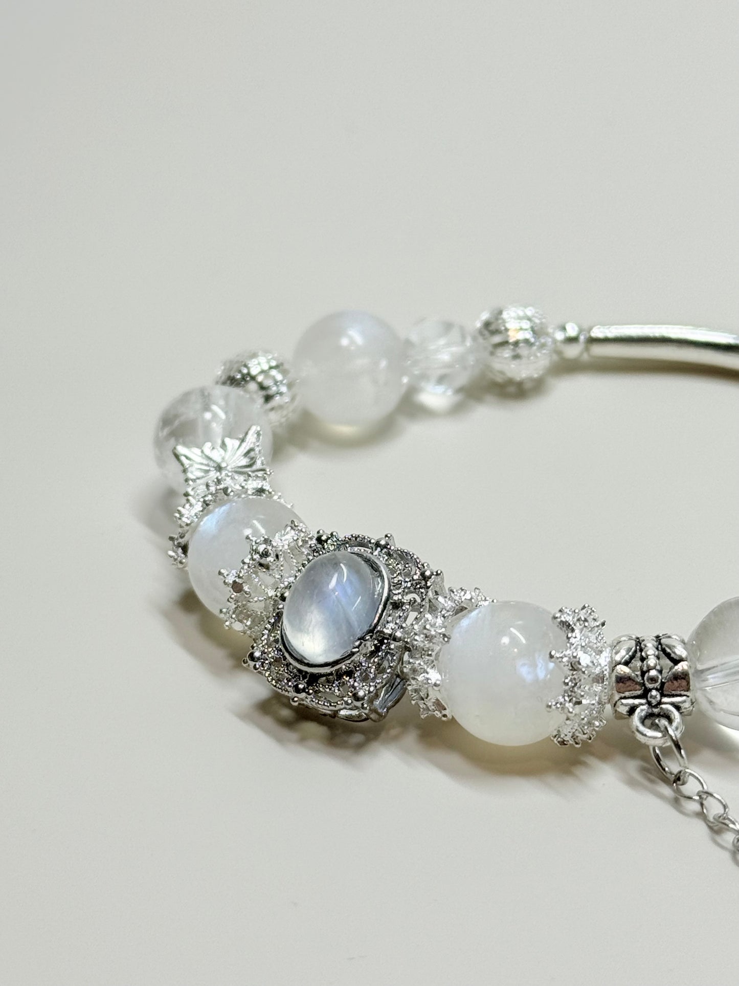 Moonstone & Clear Quartz