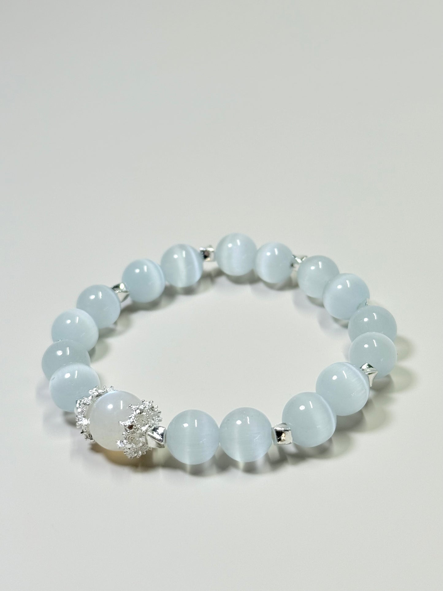 Moonstone & Chrysoberyl 10mm