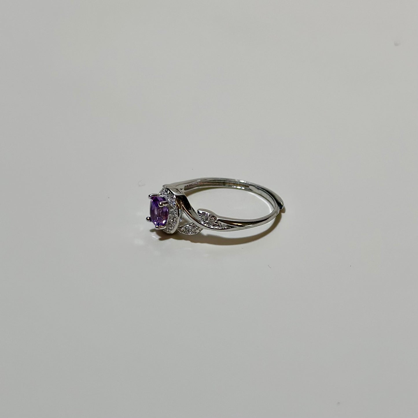 Amethyst 5x5 925 Sliver Ring