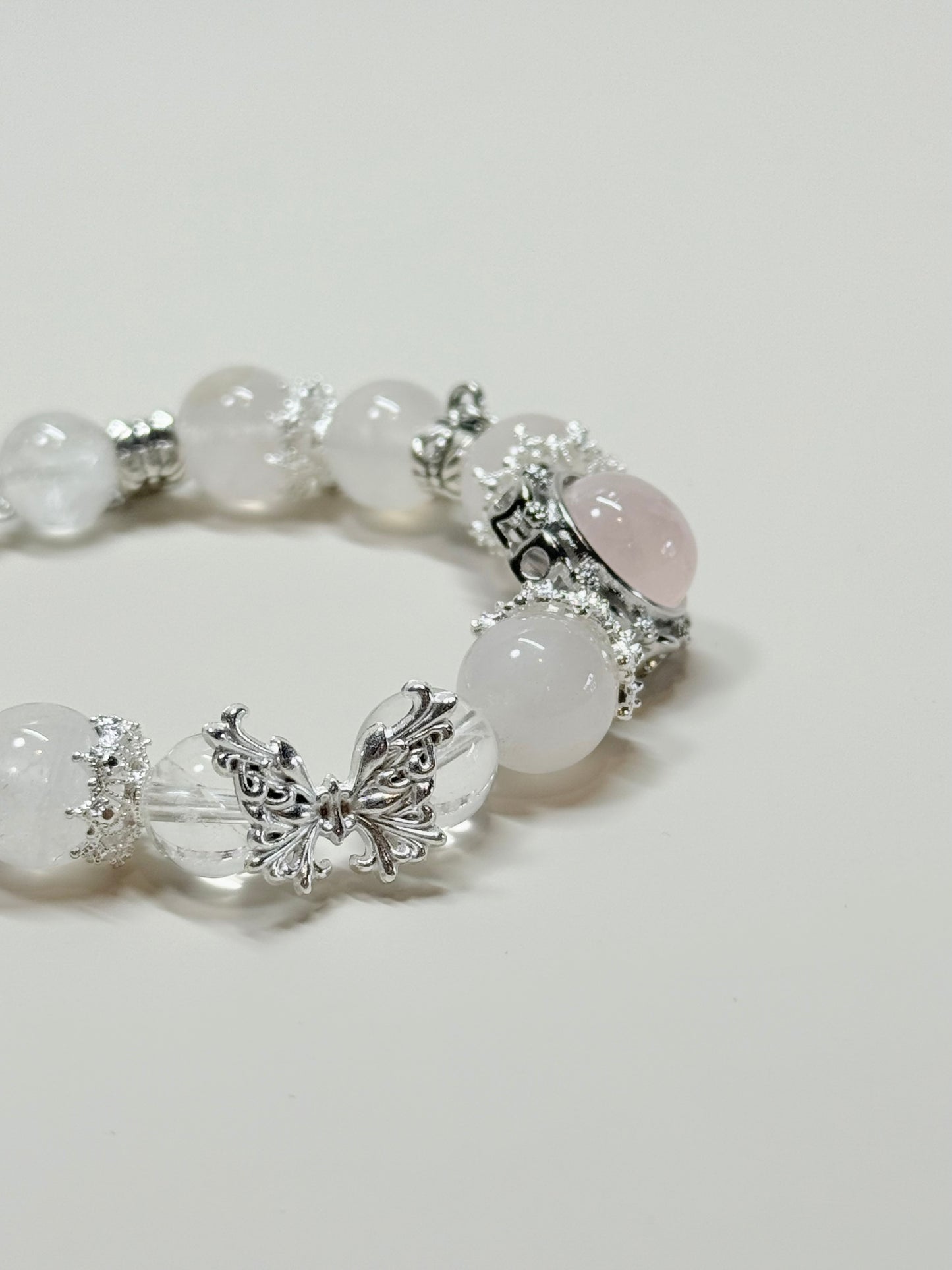 Light Rose & Clear Quartz