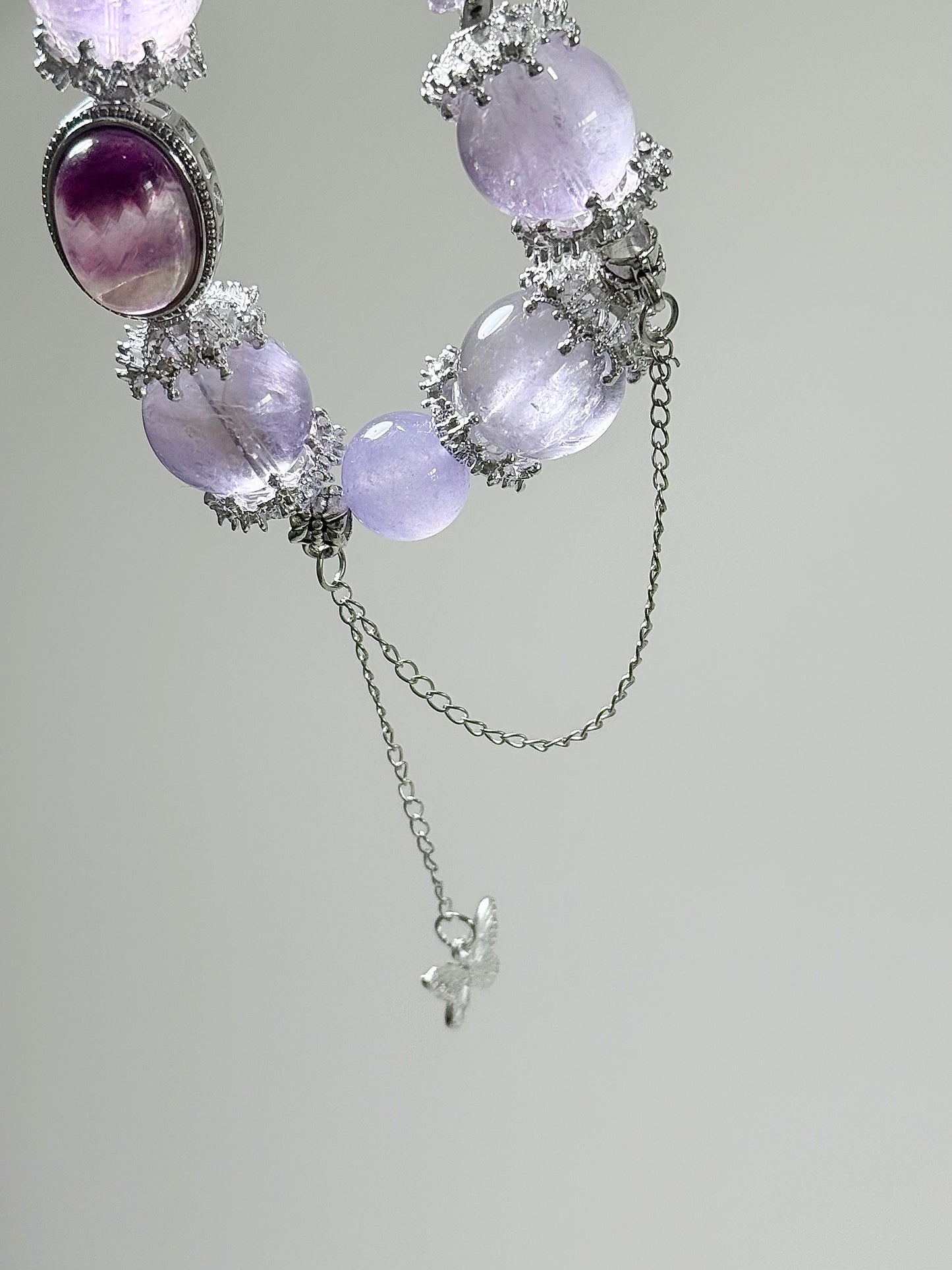 Amethyst in Victorian era Sliver Style - 17mm
