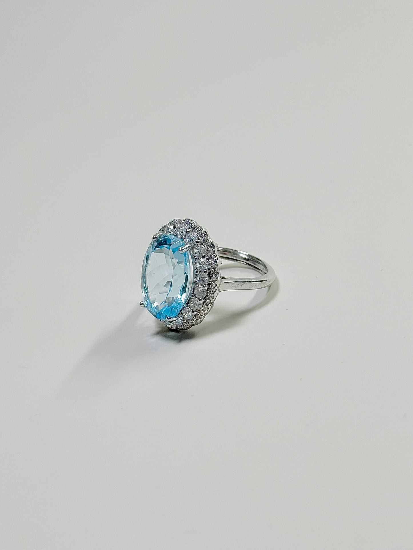 Topaz 925Sliver Adjustable Size Ring
