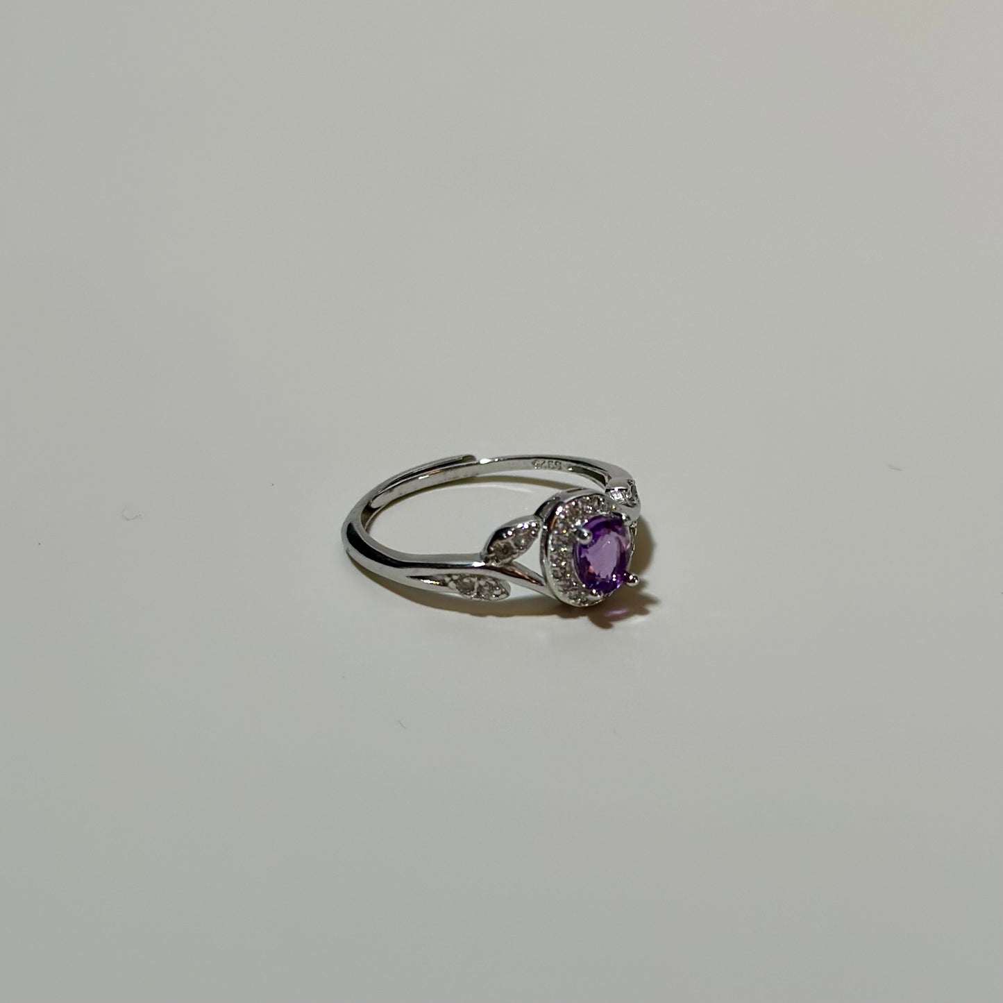 Amethyst 5x5 925 Sliver Ring