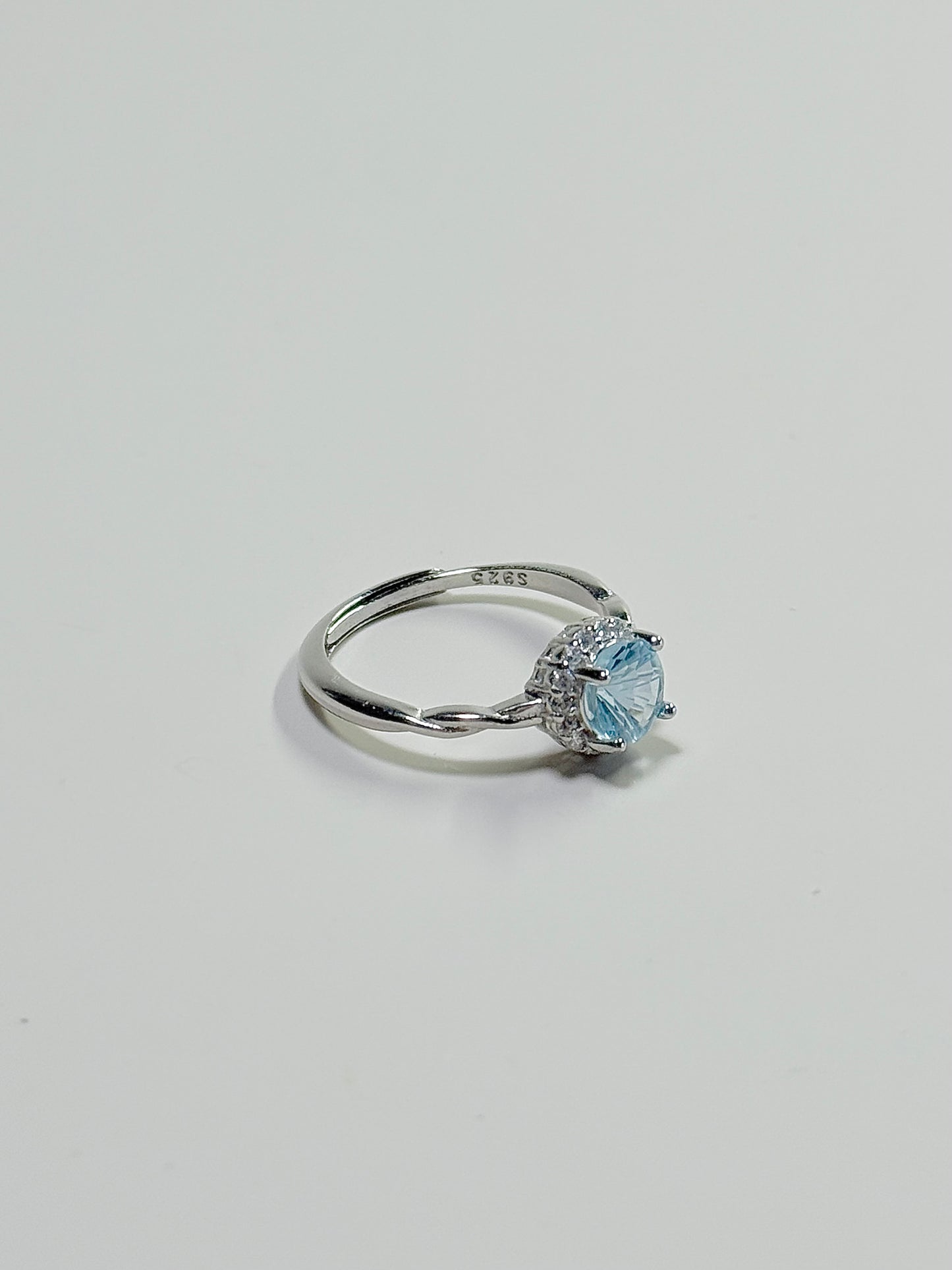 Topaz 925Sliver Adjustable Size Ring