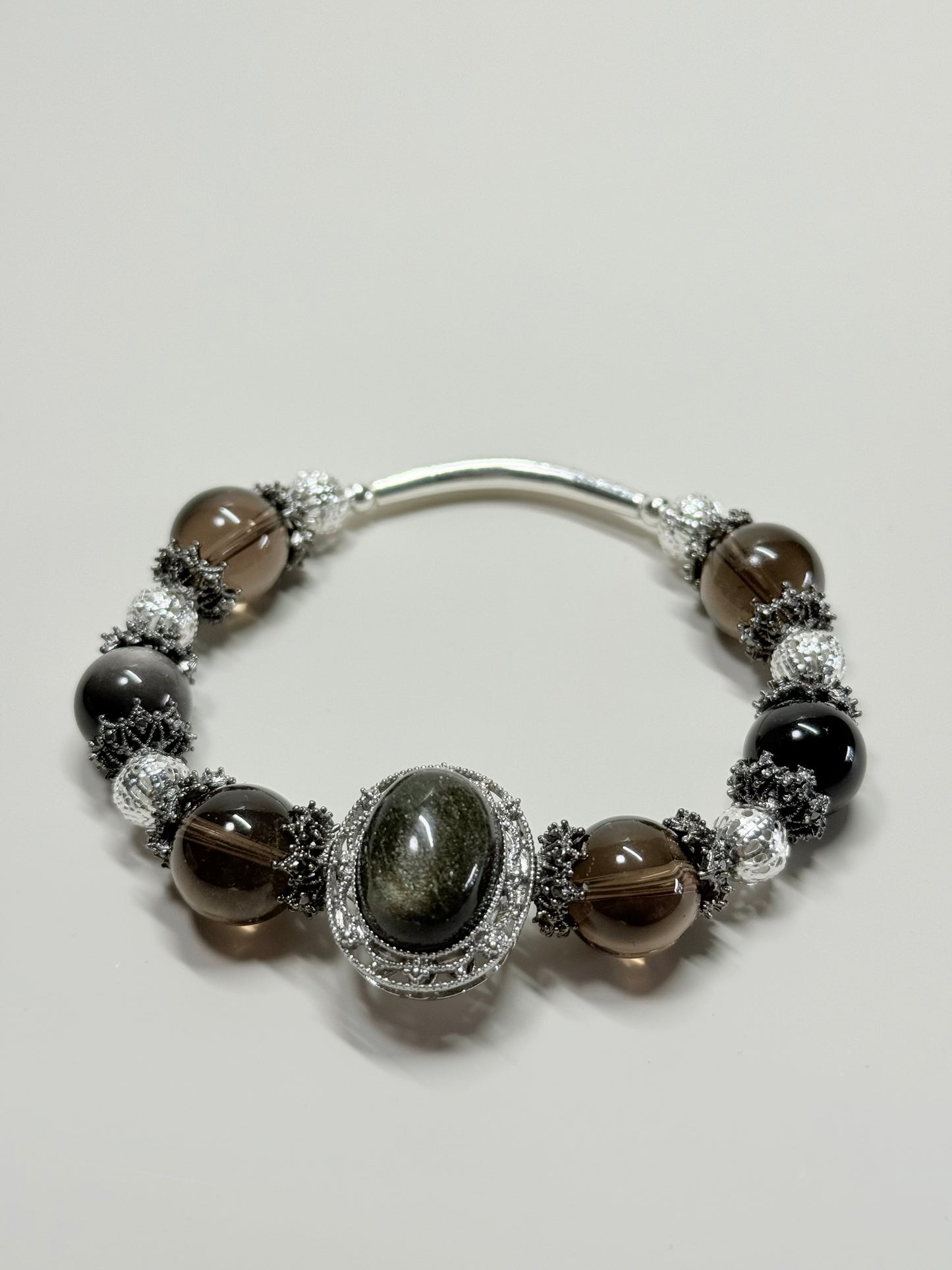 Smoky Quartz & Golden Obsidian