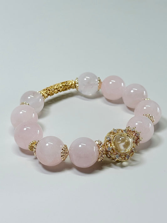 Pink Rose Quartz - 13/15mm
