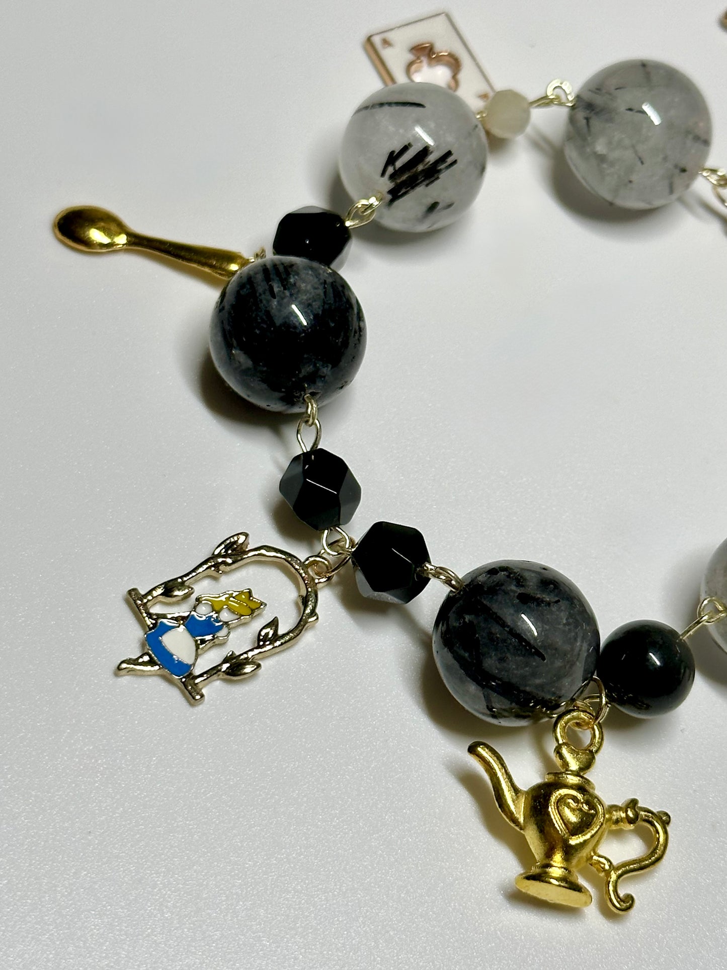 Black Rutilated Quartz 18mm Bracelet