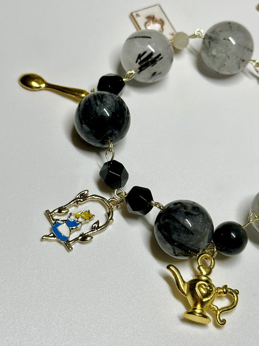 Black Rutilated Quartz 18mm Bracelet