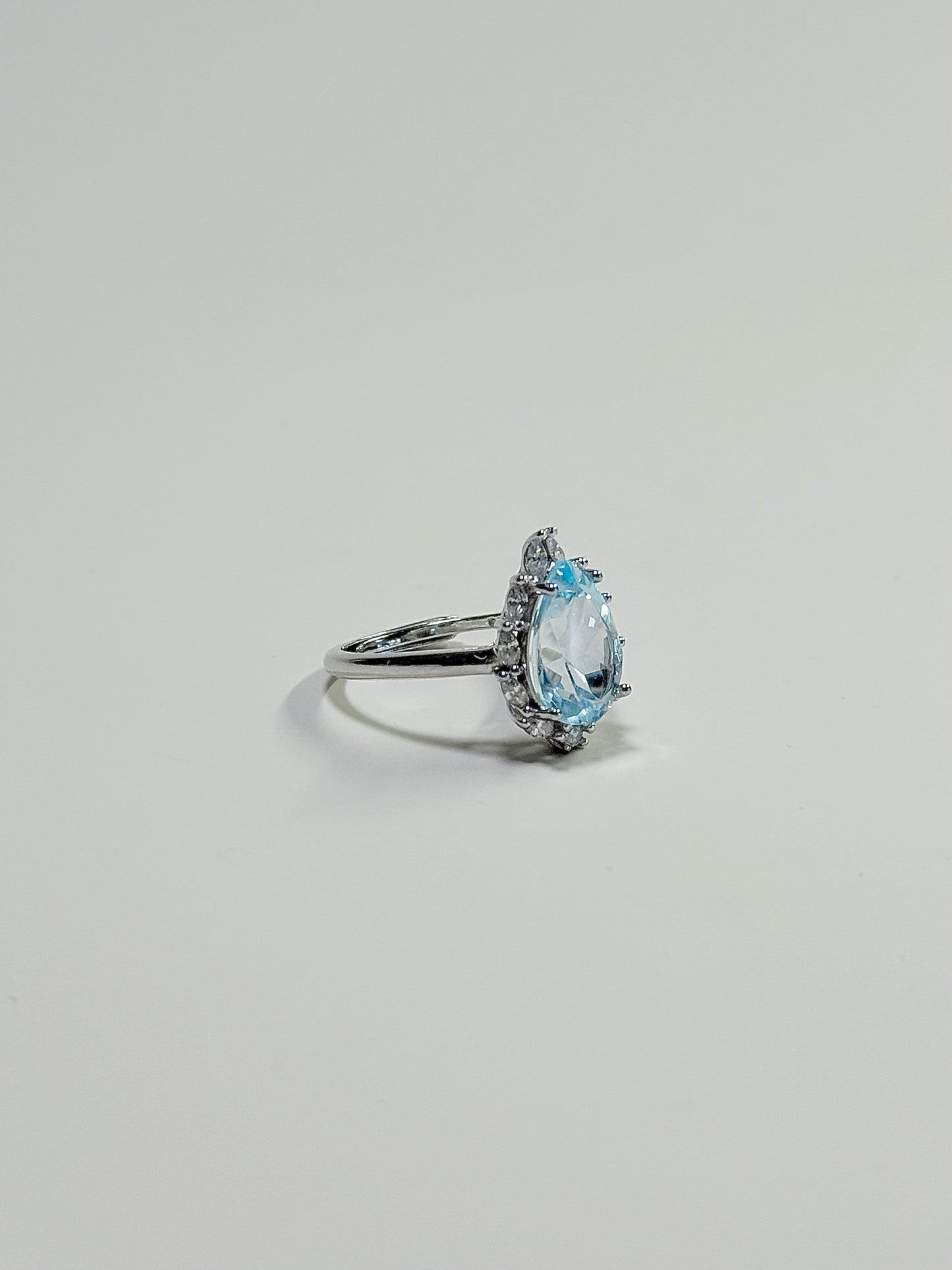 Topaz 925Sliver Adjustable Size Ring