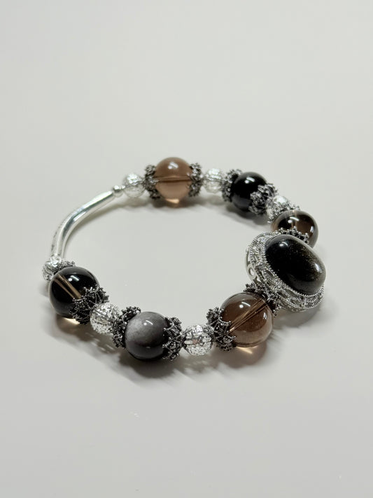 Smoky Quartz & Golden Obsidian