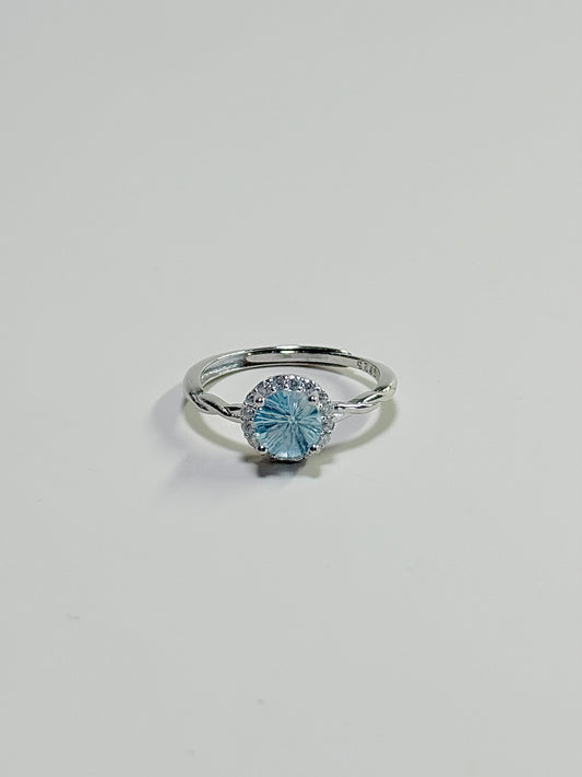 Topaz 925Sliver Adjustable Size Ring