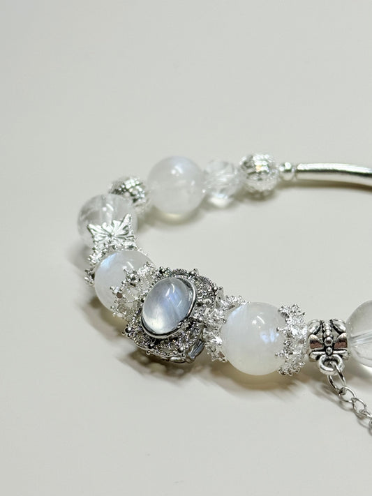 Moonstone & Clear Quartz