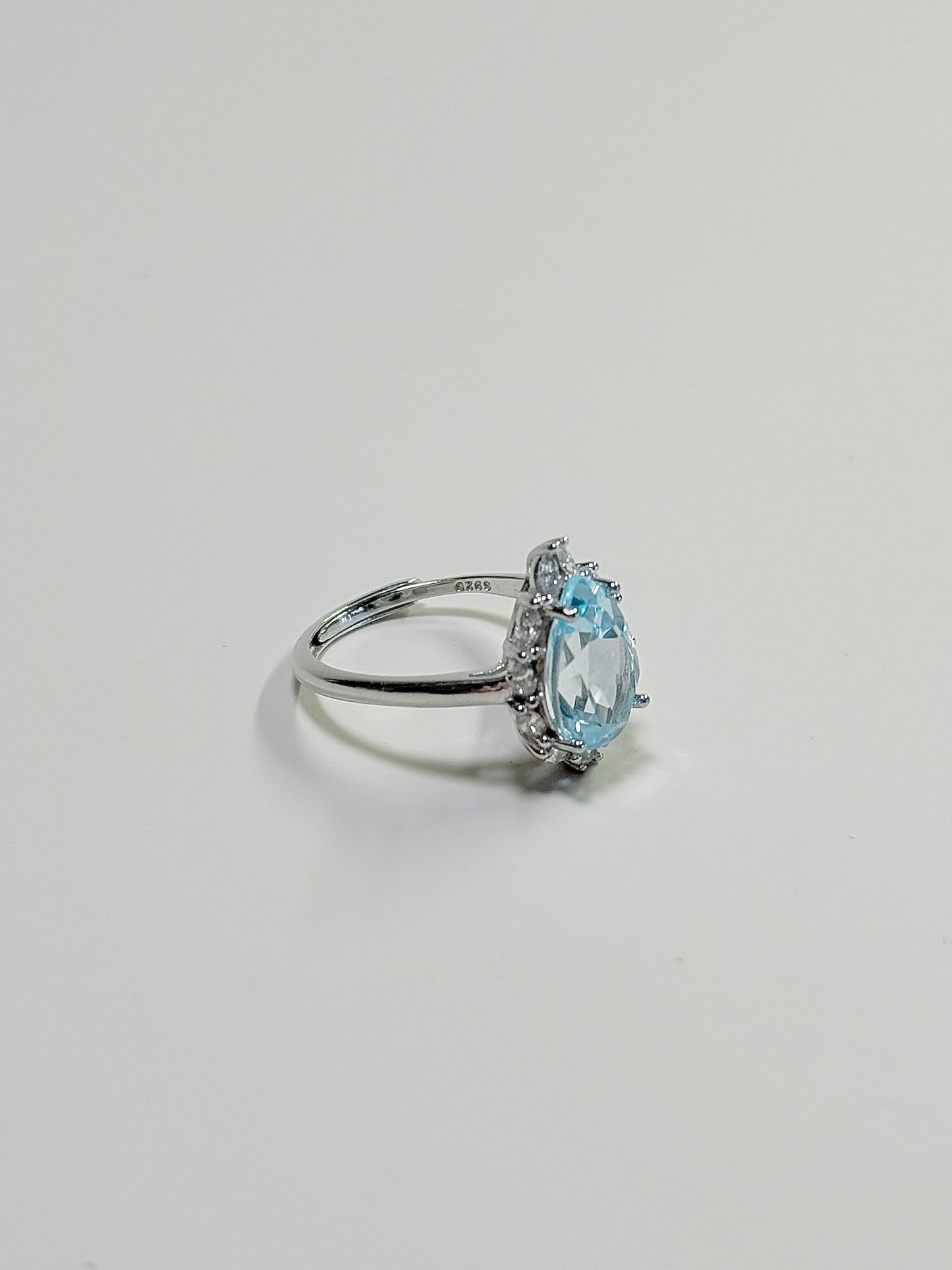 Topaz 925Sliver Adjustable Size Ring