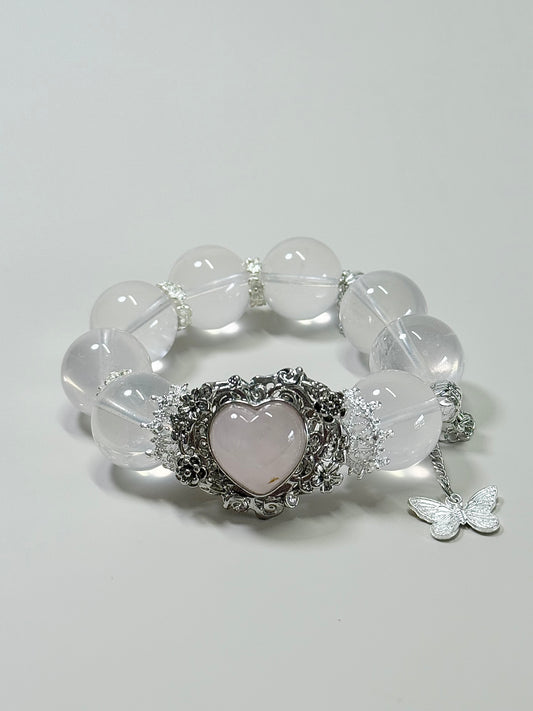 Pink Staring Effect Rose Quartz - 18mm