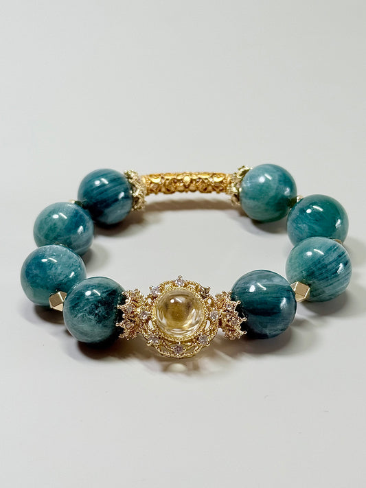 Green-Blue Kyanite Golden Style -15mm