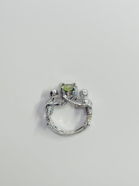 Skeleton 925Sliver Adjustable Size Ring