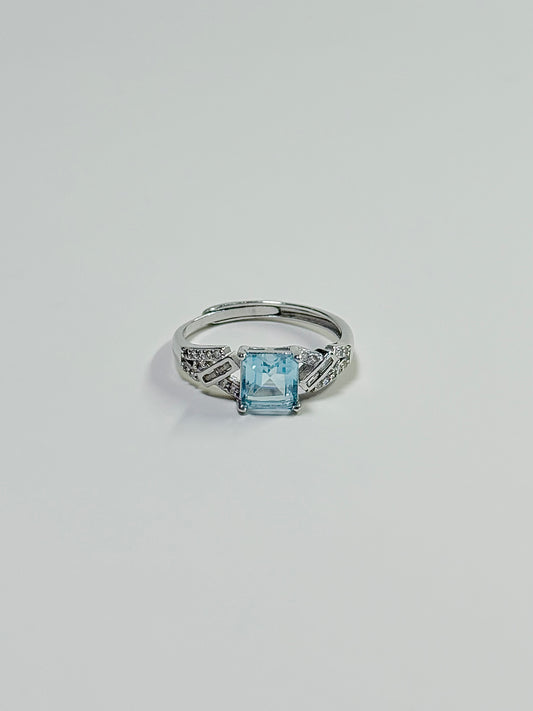 Topaz 925Sliver Adjustable Size Ring